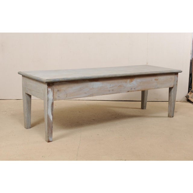 American 8.5 Ft Long Wood Console or Kitchen Island For Sale - Image 3 of 11