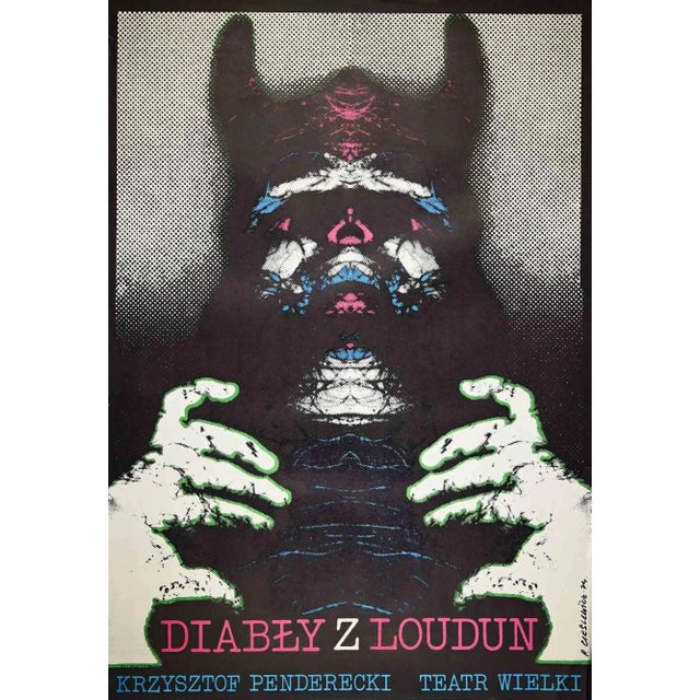 Diably Z Loudun - Poster is an original offset print realized in 1974. Signed on the plate Good conditions.