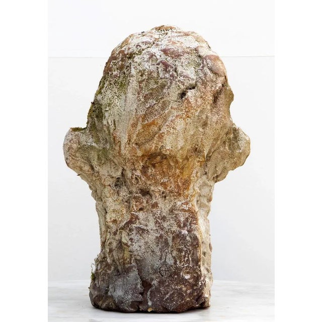 Ceramic Óscar Aldonza Torres, Head Sculpture No 7, 2019, Red Stoneware with Shino Glaze For Sale - Image 7 of 18