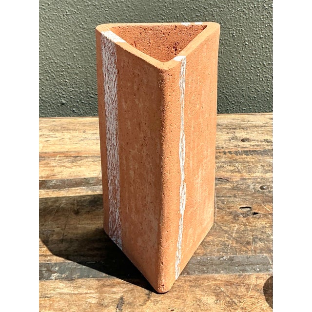 Vintage Original Studio Pottery Drip Glaze Vase For Sale - Image 9 of 11