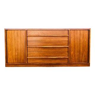 Restored Mid Century Modern Walnut Sideboard by Robsjohn-Gibbings for Widdicomb For Sale