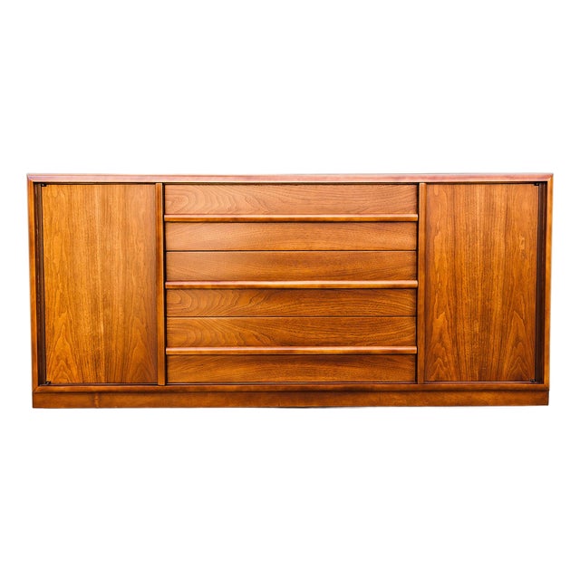 Restored Mid Century Modern Walnut Sideboard by Robsjohn-Gibbings for Widdicomb For Sale