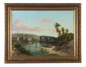 Emilio Donnini, Landscape, Oil on Canvas