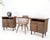 Mid-Century Modern Pair of Walnut Solid Brass Pulls Mid-Century Modern Nightstands Cabinets MINT! For Sale - Image 3 of 13