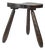 Vintage Brutalist Rustic Carved Wood Tripod Stool, France, 1930s For Sale