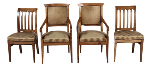 Antique Biedermeier Chairs in Walnut, 1820, Set of 4
