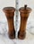 Mid 20th Century Rustic Italian Hardwood Salt Shaker & Pepper Mill For Sale - Image 4 of 6