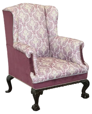 Victorian Restored and Reupholstered Claw and Ball Feet Wingback Armchair