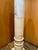 Vintage White and Gray Marble Column Pedestal With Light Feature For Sale In Los Angeles - Image 6 of 12