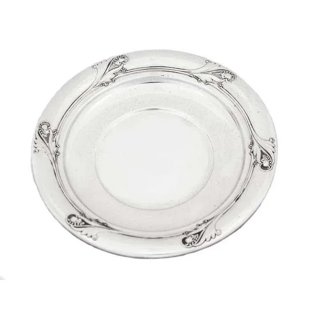 1940s Sterling Silver Spring Glory Sauce Bowl & Spoon - A Pair For Sale - Image 5 of 9