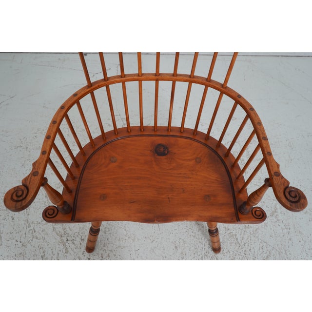 Brown Pair Dr Dimes Large Windsor Style Armchairs For Sale - Image 8 of 12