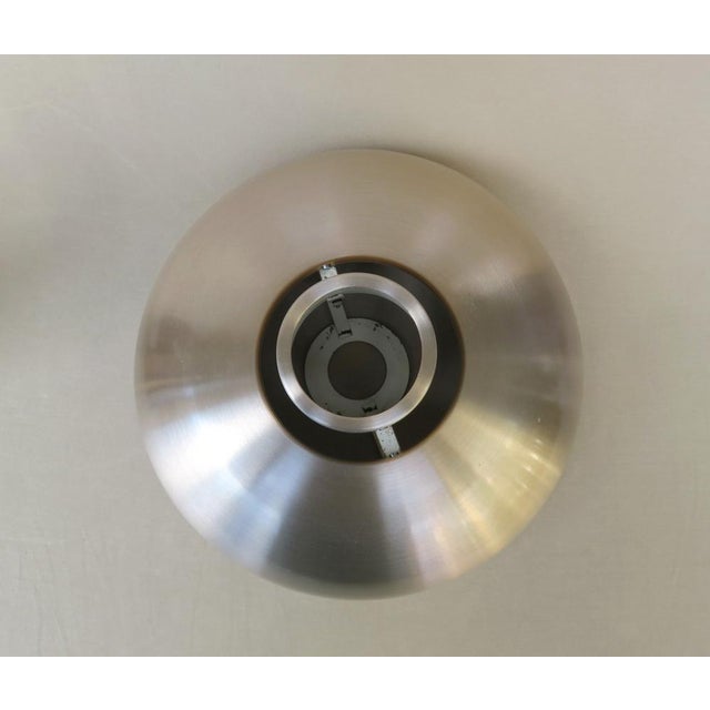 Mushroom Table Lamp in Brushed Aluminum, 1970s For Sale - Image 12 of 18