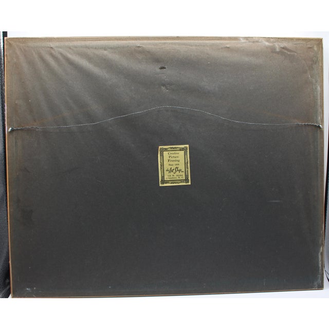 Circa 1900 aquatint print of "Market Day" framed, likely Italian. Charming depiction of a market day scene in what appears...