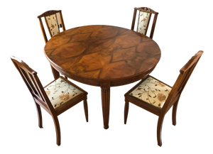 Art Nouveau French Liberty Dining Table in Walnut, 1920s