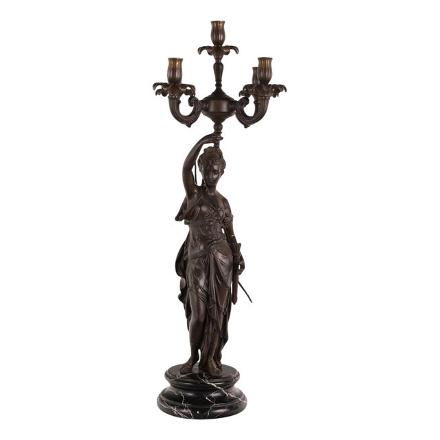 Antique Candelabra in Bronze For Sale