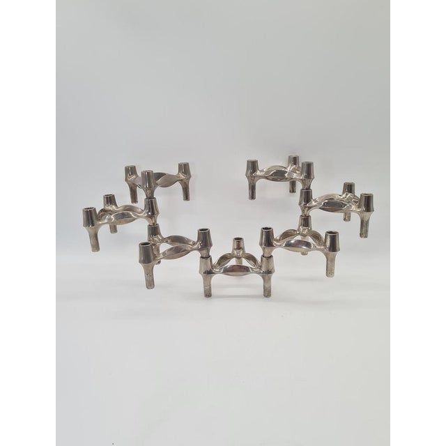1970s Space Age Modular Candleholders by Nagel Stoff, 1970s, Set of 7 For Sale - Image 5 of 9
