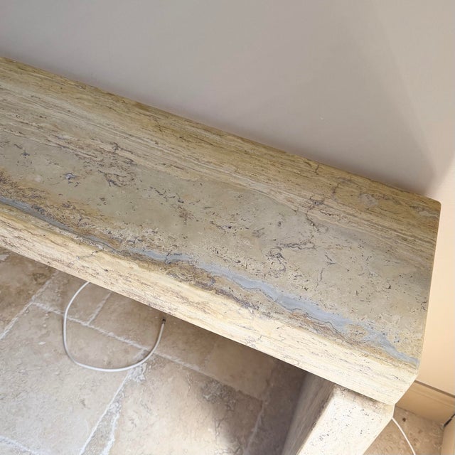 Vintage Italian Travertine Console Table For Sale - Image 11 of 11