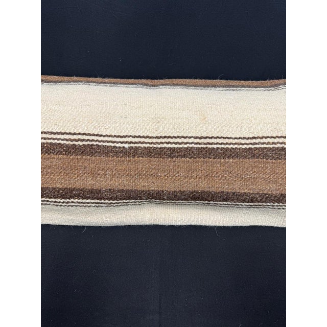 Contemporary Turkish Hemp Pillow Cushion Natural Beige Brown Cushion Cover 14"x40" For Sale - Image 3 of 4