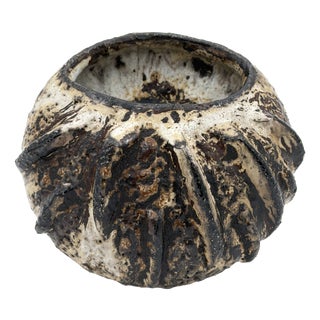 Brutalist Studio Pottery Vase by Henni Keramik, Denmark, 1970s For Sale