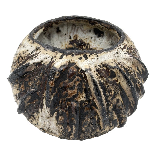 Brutalist Studio Pottery Vase by Henni Keramik, Denmark, 1970s For Sale
