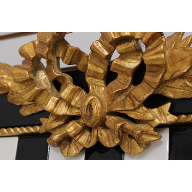 1980s Carvers Guild Whimsical Black & White Checkered Tile Mirror For Sale - Image 5 of 11