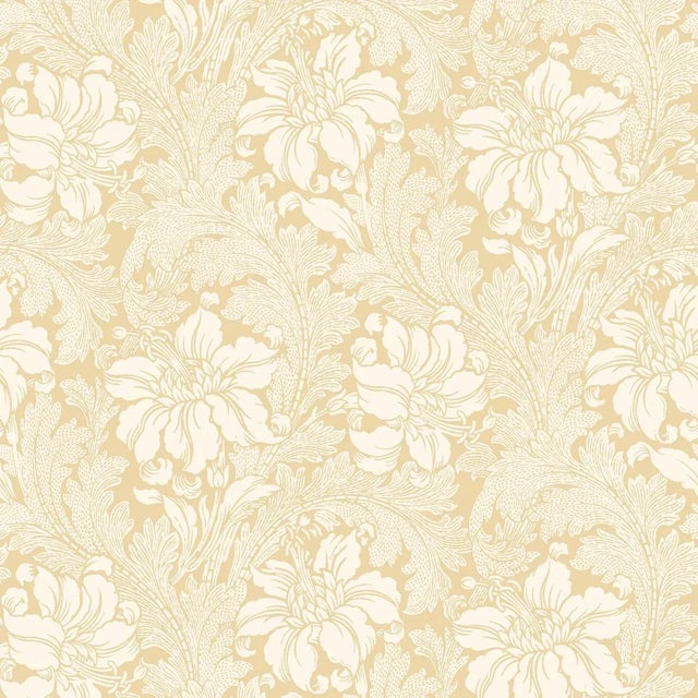 Borastapeter Acanthus Garden Wallpaper in Buttercup For Sale