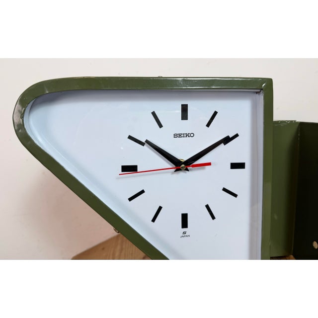 Vintage Green Ships Double-Sided Wall Clock from SEIKO, 1970s For Sale - Image 4 of 18