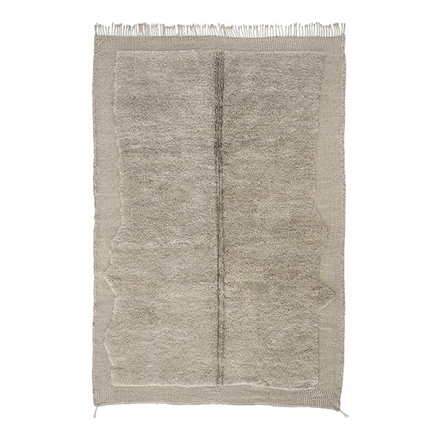 Textured Two-Tone Hand-Knotted Wool Rug | 10'0" X 6'11" | One of a Kind For Sale