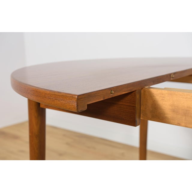 Brown Mid-Century Round Teak Dining Table by Nils Jonsson for Hugo Troeds, Sweden, 1960s For Sale - Image 8 of 18
