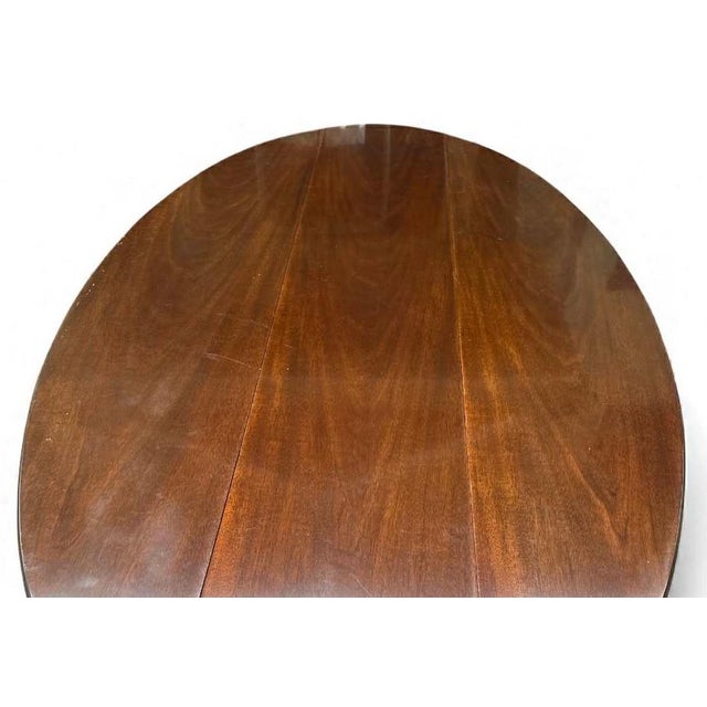 1990s Kindel Grand Rapids 'Irish Georgian Society' Collection Mahogany 8' Drop Leaf Wake Table or Dining Table For Sale - Image 11 of 14