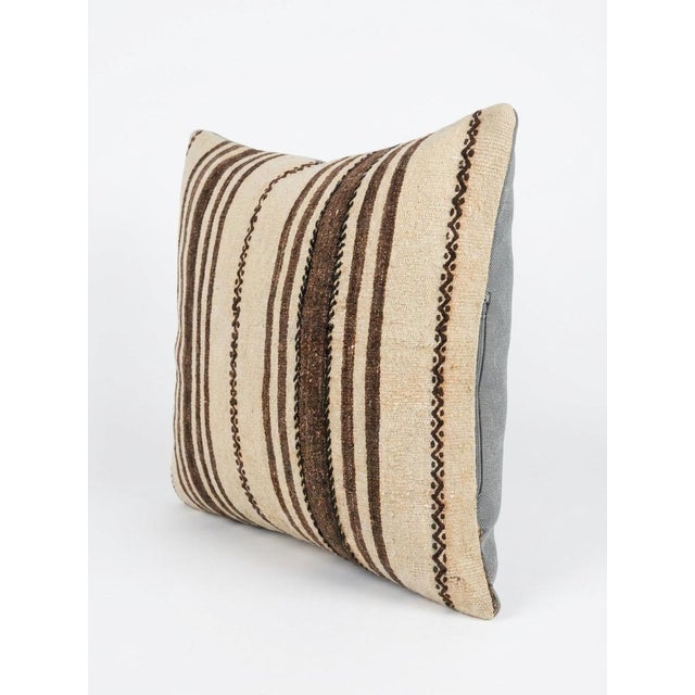 Mid-Century Modern Anatolian Bedding Kilim Pillow Cover 31'' X 31'' For Sale - Image 3 of 4