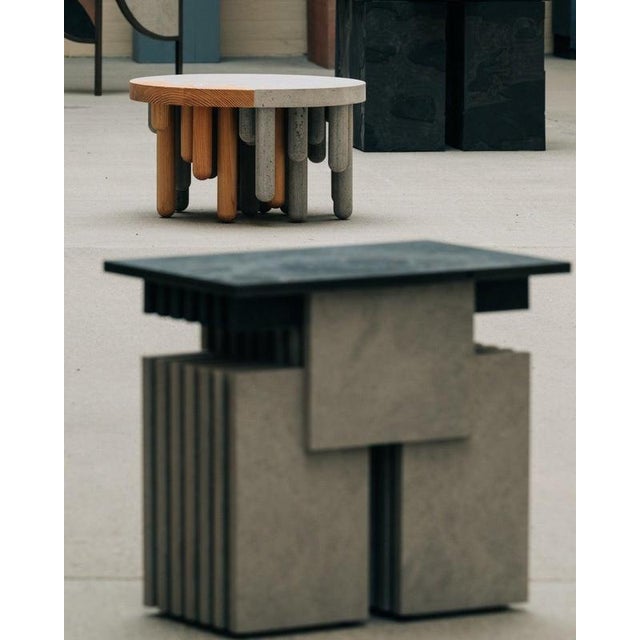 Contemporary Matek Space Invader Side Table in Recycled Composite by Project Materia For Sale - Image 3 of 9
