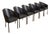 Costes Chair Set in Black Lacquered Tubular Steel Frame, Molded Plywood Seat and Leather by Philippe Starck, 1984, Set of 6 For Sale