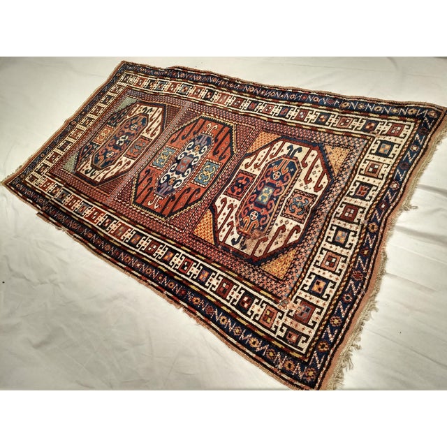 Late 19th Century Karachov Kazak Rug For Sale - Image 11 of 12