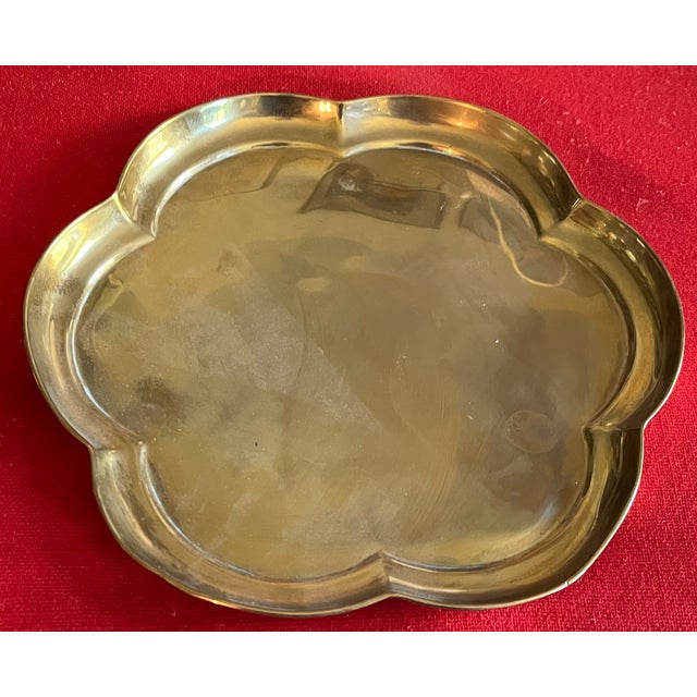 Antique 18th Century English George III Footed Brass Tray For Sale - Image 4 of 15