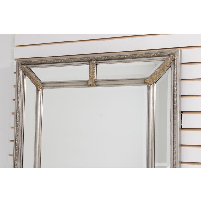 Traditional Basset Rectangular Silver Multi Panel Mirror For Sale - Image 3 of 14