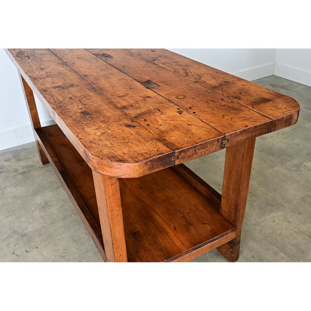 French 19th Century Solid Oak Workbench For Sale - Image 4 of 12