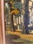 Wood Vintage Mid Century Impasto Oil Painting, Historic House in Autumn, Signed S. Harper, Carved Gold Frame For Sale - Image 7 of 12