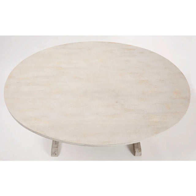 Vintage French Painted Oval Wine Table For Sale In Aspen - Image 6 of 7