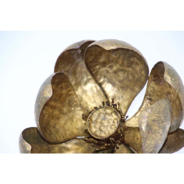 Gilt Metal Lotus Flower Sculpture by Mingazzi, Italy, 1950 Chairish