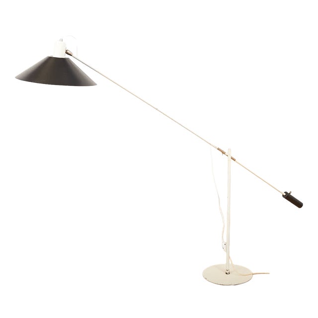 Counterbalance Floor Lamp with Steel Tube Frame by J. J. M. Hoogervorst for Anvia, 1957 For Sale