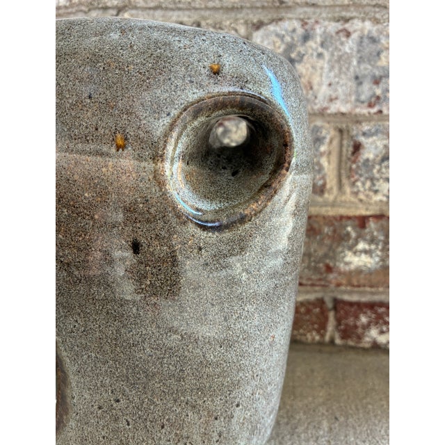 Mid 20th Century Gray Ceramic Vase For Sale - Image 11 of 12
