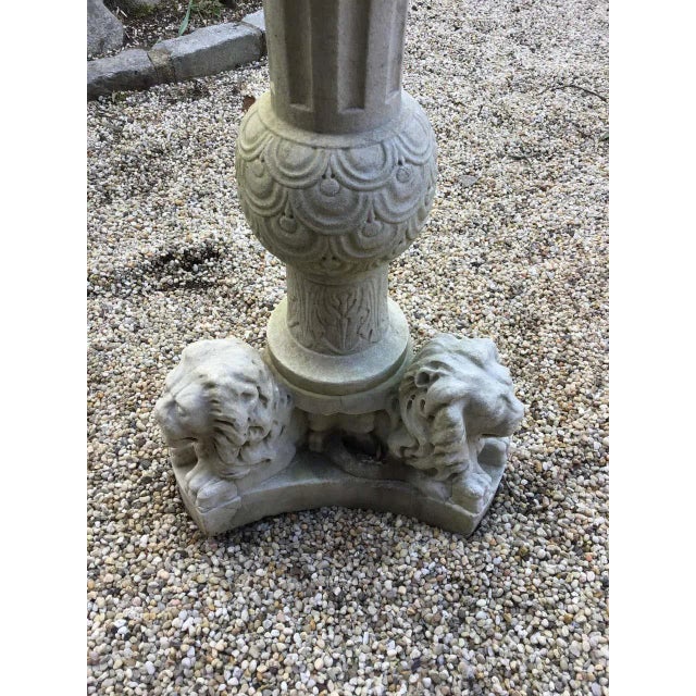 Mid-Century Modern 1960s Carved Marble Lion/Griffin Table For Sale - Image 3 of 13