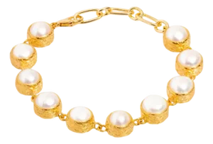 Vintage Style Pearl Tennis Bracelet