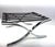 Vintage Barcelona Style Ottoman in the Manner of Mies Van Der Rohe – Black Leather & Chrome For Sale - Image 9 of 10