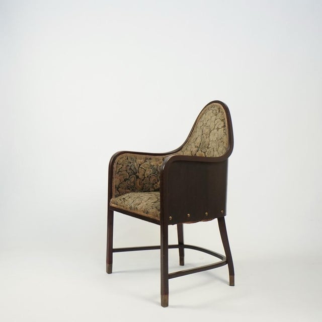 Chair Model 330/F with Original Fabric by Josef Hoffmann for Jacob & Josef Kohn, 1890s For Sale - Image 9 of 9