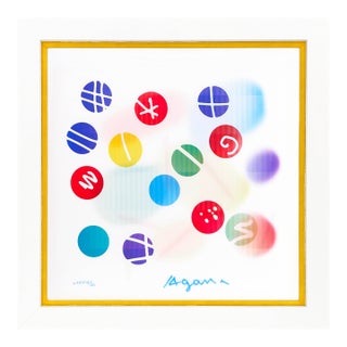 Yaacov Agam, Happy Days Agamograph, Hand Signed 4d Lenticular Print, Edition of 90, Framed For Sale