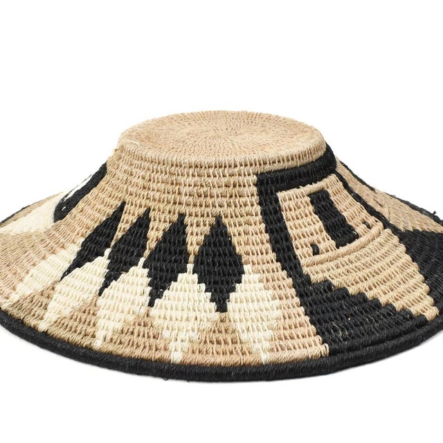 Textile Early 20th Century Sisal Handwoven Beige Geometric House Basket Eswatini 12inch For Sale - Image 7 of 7