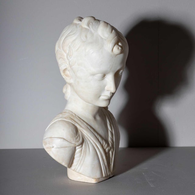 Late 19th Century Bust of John the Baptist as Child in the manner of Karl Storck For Sale - Image 13 of 18