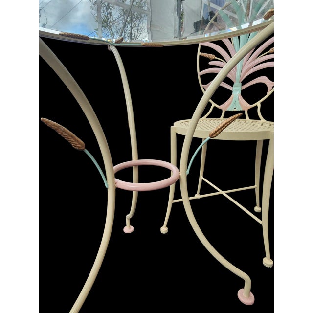 1960s Vintage Hollywood Regency Wheat-Sheaf Table Set of 3 For Sale - Image 9 of 9